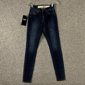 Barbell Women's Size 24 Dark Wash Blue Stretch Denim Slim Athletic Fit Jeans